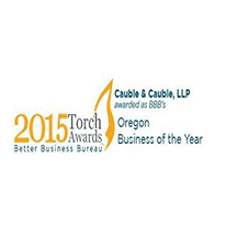2015 Torch Awards Better Business Bureau | Cauble & Cauble, LLP awarded as BBB's | Oregon Business of the Year